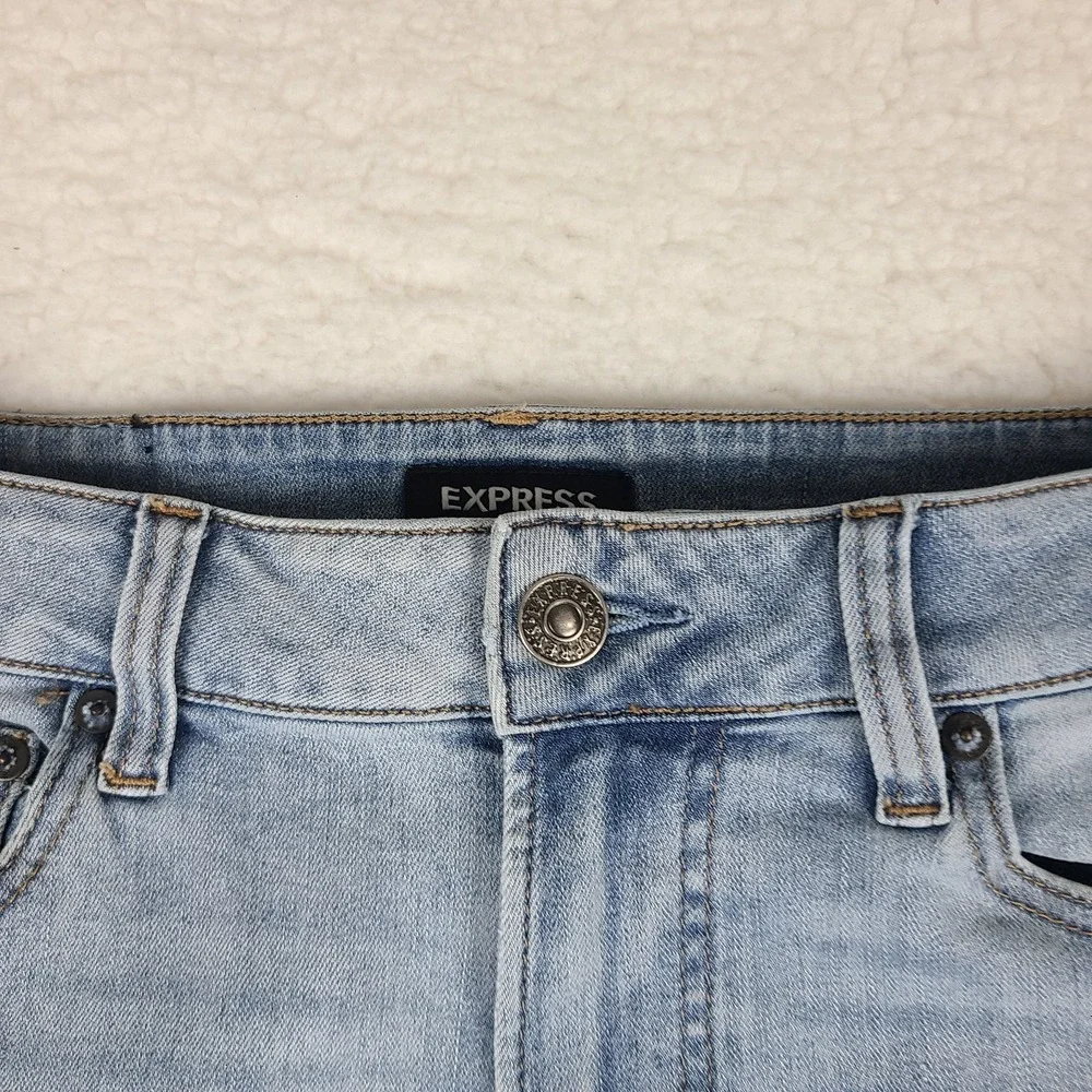 EXPRESS Jeans Mens 28x30 Blue Athletic Slim Stretch Light Wash Denim‎